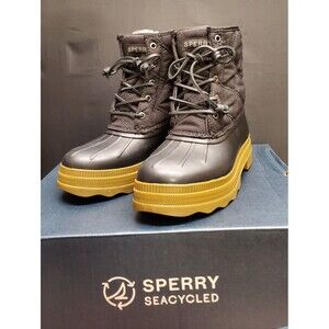 Sperry Saltwater 2.0 Women's Round Toe Black Duck Boots Size 8